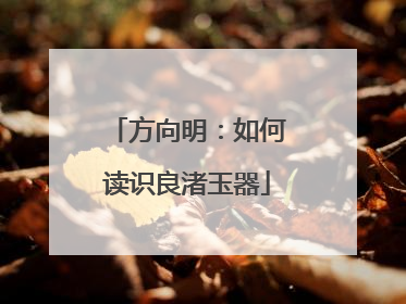 方向明：如何读识良渚玉器