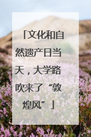 文化和自然遗产日当天，大学路吹来了“敦煌风”