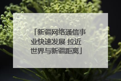 新疆网络通信事业快速发展 拉近世界与新疆距离