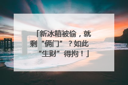 新冰箱被偷，就剩“俩门”？如此“生财”得拘！