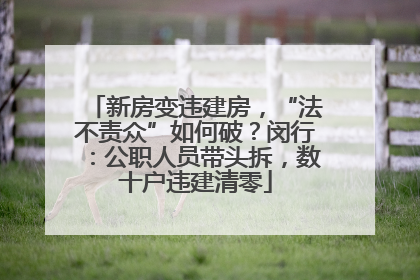 新房变违建房,“法不责众”如何破?闵行:公职人员带头拆,数十户违建清零