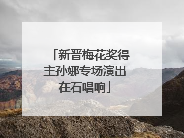 新晋梅花奖得主孙娜专场演出在石唱响