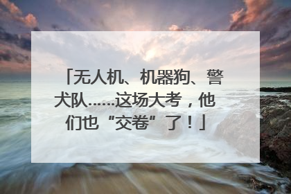 无人机、机器狗、警犬队……这场大考，他们也“交卷”了！