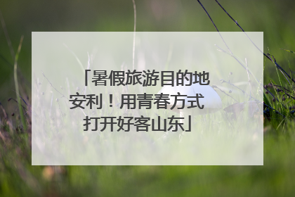 暑假旅游目的地安利！用青春方式打开好客山东
