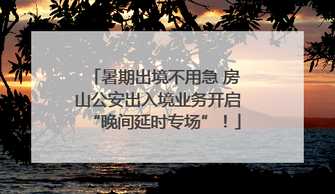 暑期出境不用急 房山公安出入境业务开启“晚间延时专场”！