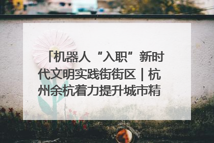 机器人“入职”新时代文明实践街街区｜杭州余杭着力提升城市精细化智能化管理水平