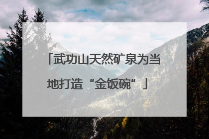 武功山天然矿泉为当地打造“金饭碗”