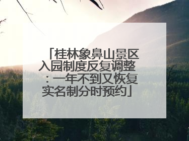 桂林象鼻山景区入园制度反复调整：一年不到又恢复实名制分时预约