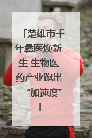 楚雄市千年彝医焕新生 生物医药产业跑出“加速度”