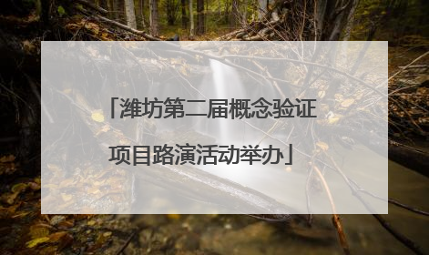潍坊第二届概念验证项目路演活动举办