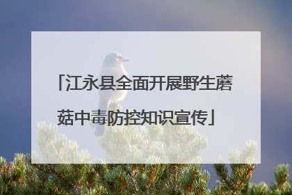 江永县全面开展野生蘑菇中毒防控知识宣传