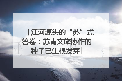 江河源头的“苏”式答卷：苏青文旅协作的种子已生根发芽