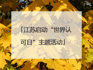 江苏启动“世界认可日”主题活动