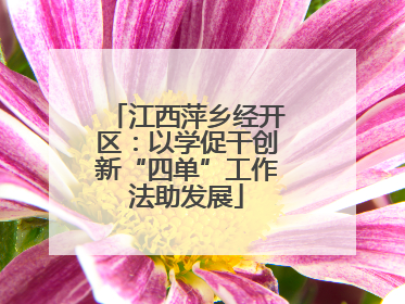 江西萍乡经开区：以学促干创新“四单”工作法助发展