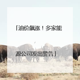 油价飙涨！多家能源公司发出警告