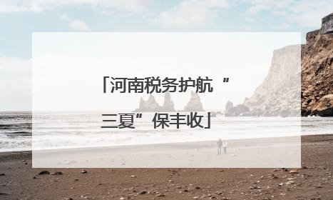 河南税务护航“三夏”保丰收