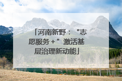 河南新野：“志愿服务＋”激活基层治理新动能