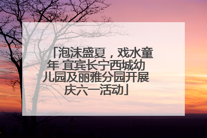泡沫盛夏，戏水童年 宜宾长宁西城幼儿园及丽雅分园开展庆六一活动