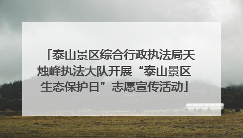 泰山景区综合行政执法局天烛峰执法大队开展“泰山景区生态保护日”志愿宣传活动