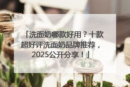 洗面奶哪款好用？十款超好评洗面奶品牌推荐，2025公开分享！
