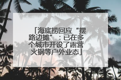 海底捞回应“摆路边摊”：已在多个城市开设了露营火锅等户外业态