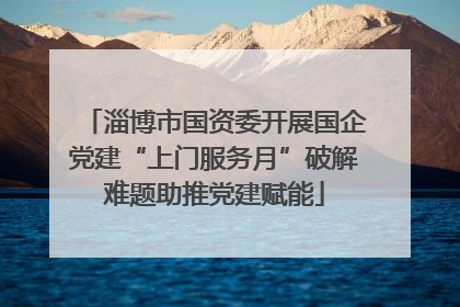 淄博市国资委开展国企党建“上门服务月”破解难题助推党建赋能