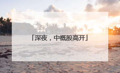 深夜，中概股高开