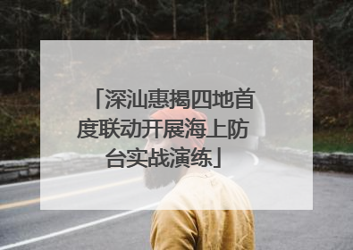 深汕惠揭四地首度联动开展海上防台实战演练