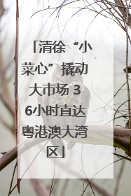 清徐“小菜心”撬动大市场 36小时直达粤港澳大湾区