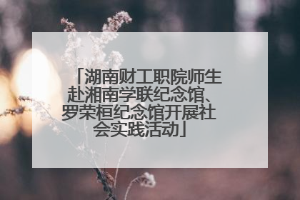 湖南财工职院师生赴湘南学联纪念馆、罗荣桓纪念馆开展社会实践活动