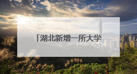湖北新增一所大学，今天正式成立