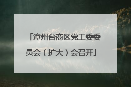 漳州台商区党工委委员会（扩大）会召开