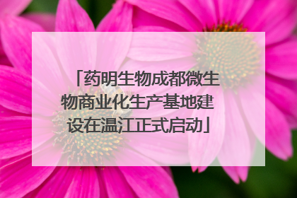 药明生物成都微生物商业化生产基地建设在温江正式启动