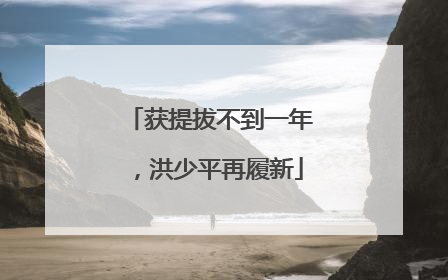 获提拔不到一年，洪少平再履新