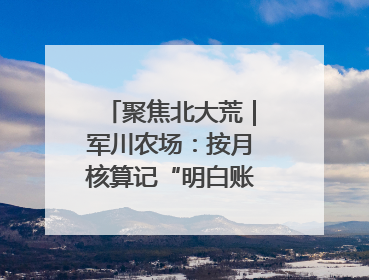 聚焦北大荒｜军川农场：按月核算记“明白账”精打细算“过紧日子”