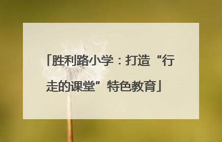 胜利路小学：打造“行走的课堂”特色教育