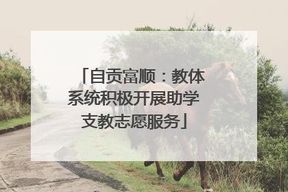 自贡富顺：教体系统积极开展助学支教志愿服务