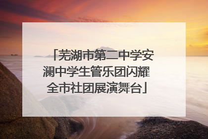 芜湖市第二中学安澜中学生管乐团闪耀全市社团展演舞台