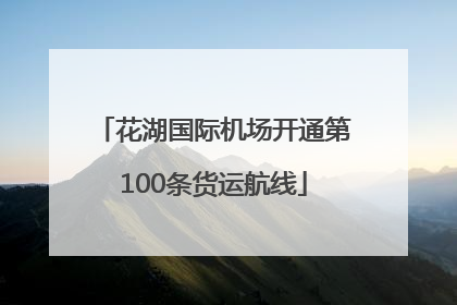 花湖国际机场开通第100条货运航线