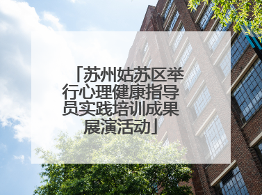苏州姑苏区举行心理健康指导员实践培训成果展演活动
