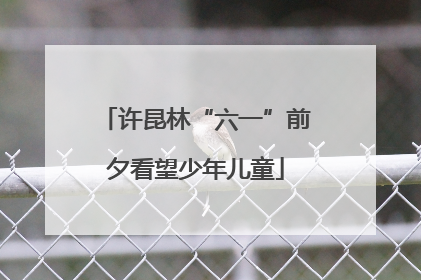 许昆林“六一”前夕看望少年儿童