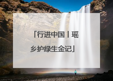 行进中国丨瑶乡护绿生金记