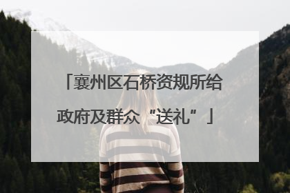 襄州区石桥资规所给政府及群众“送礼”