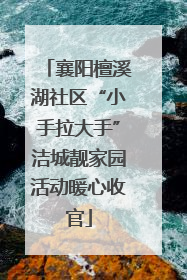 襄阳檀溪湖社区“小手拉大手”洁城靓家园活动暖心收官