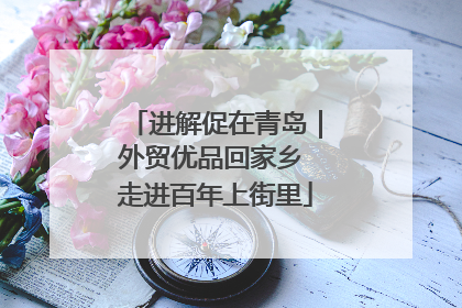 进解促在青岛｜外贸优品回家乡 走进百年上街里