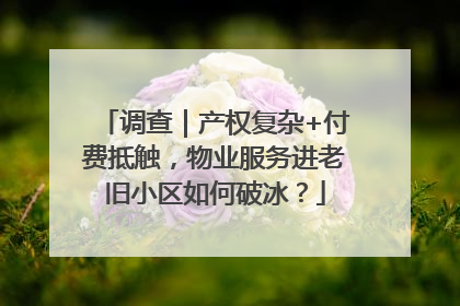 调查｜产权复杂+付费抵触，物业服务进老旧小区如何破冰？
