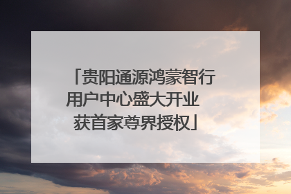 贵阳通源鸿蒙智行用户中心盛大开业 获首家尊界授权
