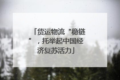 货运物流“稳链”，托举起中国经济复苏活力