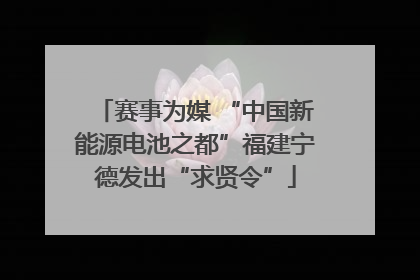 赛事为媒 “中国新能源电池之都”福建宁德发出“求贤令”