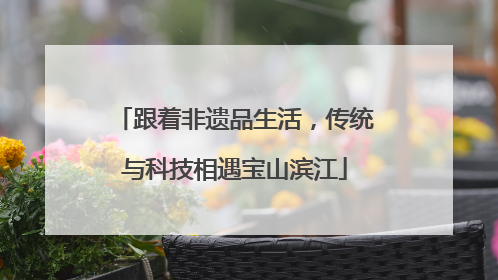 跟着非遗品生活，传统与科技相遇宝山滨江